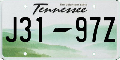 TN license plate J3197Z