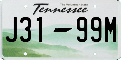 TN license plate J3199M