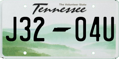 TN license plate J3204U