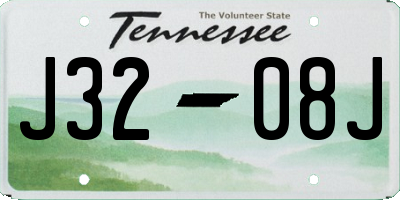 TN license plate J3208J