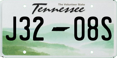 TN license plate J3208S