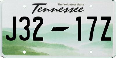 TN license plate J3217Z