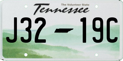 TN license plate J3219C