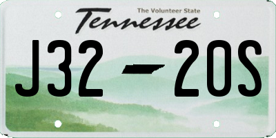 TN license plate J3220S