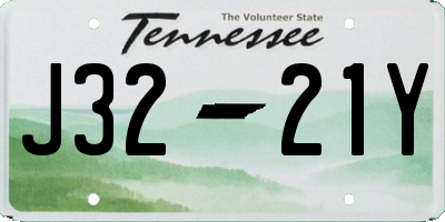 TN license plate J3221Y