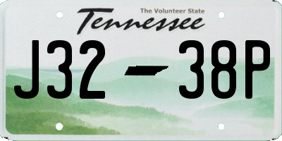 TN license plate J3238P