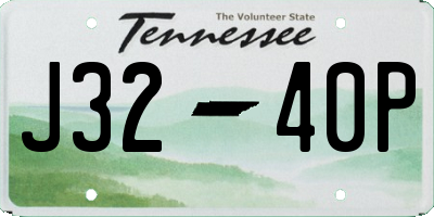 TN license plate J3240P