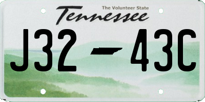 TN license plate J3243C