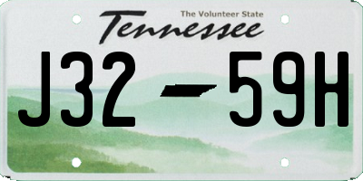 TN license plate J3259H