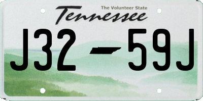 TN license plate J3259J