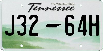 TN license plate J3264H