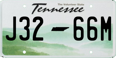 TN license plate J3266M