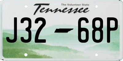TN license plate J3268P
