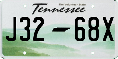 TN license plate J3268X