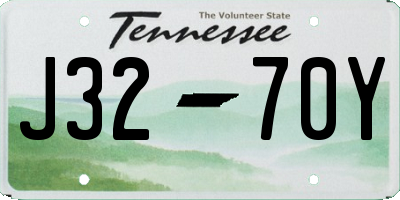TN license plate J3270Y
