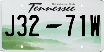 TN license plate J3271W