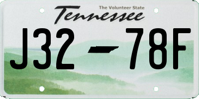 TN license plate J3278F