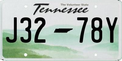 TN license plate J3278Y