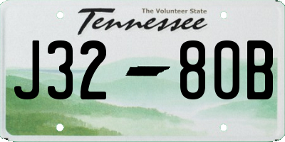 TN license plate J3280B