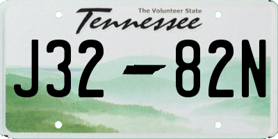 TN license plate J3282N