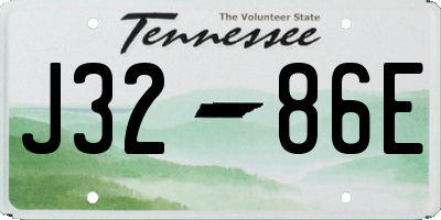 TN license plate J3286E
