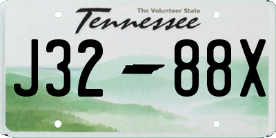 TN license plate J3288X