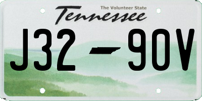 TN license plate J3290V