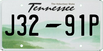 TN license plate J3291P