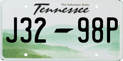 TN license plate J3298P