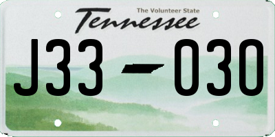 TN license plate J3303O