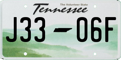 TN license plate J3306F