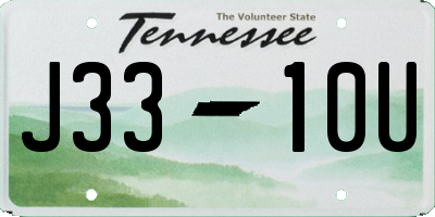 TN license plate J3310U