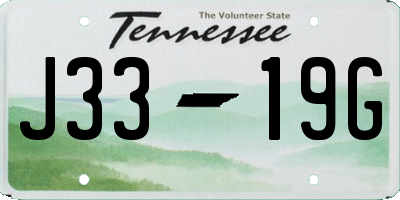 TN license plate J3319G