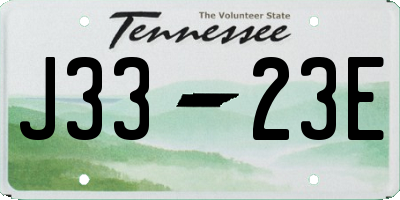 TN license plate J3323E