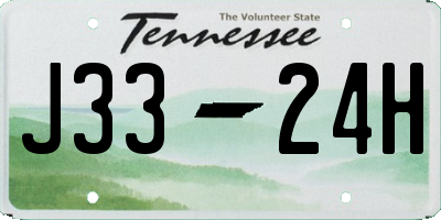 TN license plate J3324H