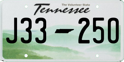 TN license plate J3325O