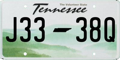 TN license plate J3338Q