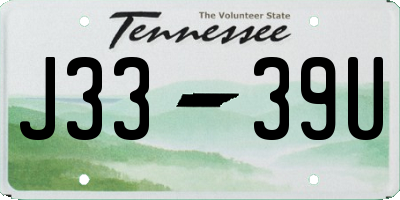 TN license plate J3339U