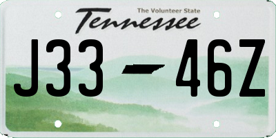 TN license plate J3346Z