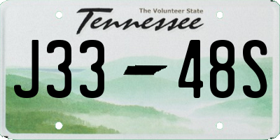 TN license plate J3348S