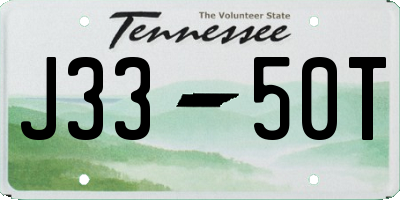 TN license plate J3350T