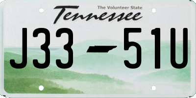 TN license plate J3351U