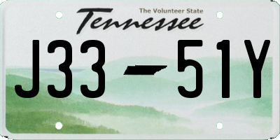 TN license plate J3351Y