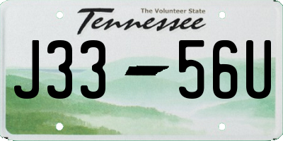 TN license plate J3356U