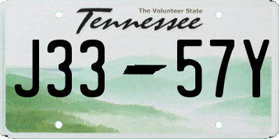 TN license plate J3357Y