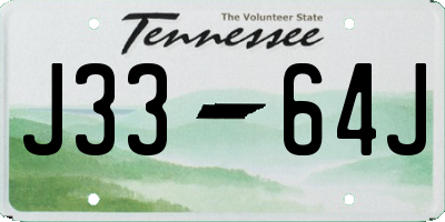 TN license plate J3364J