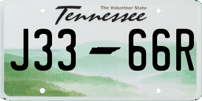 TN license plate J3366R
