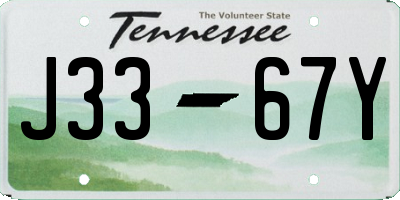 TN license plate J3367Y