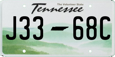 TN license plate J3368C