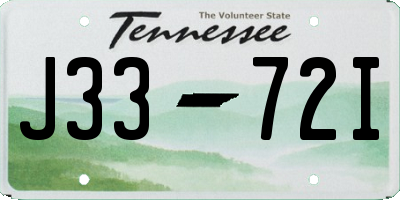 TN license plate J3372I